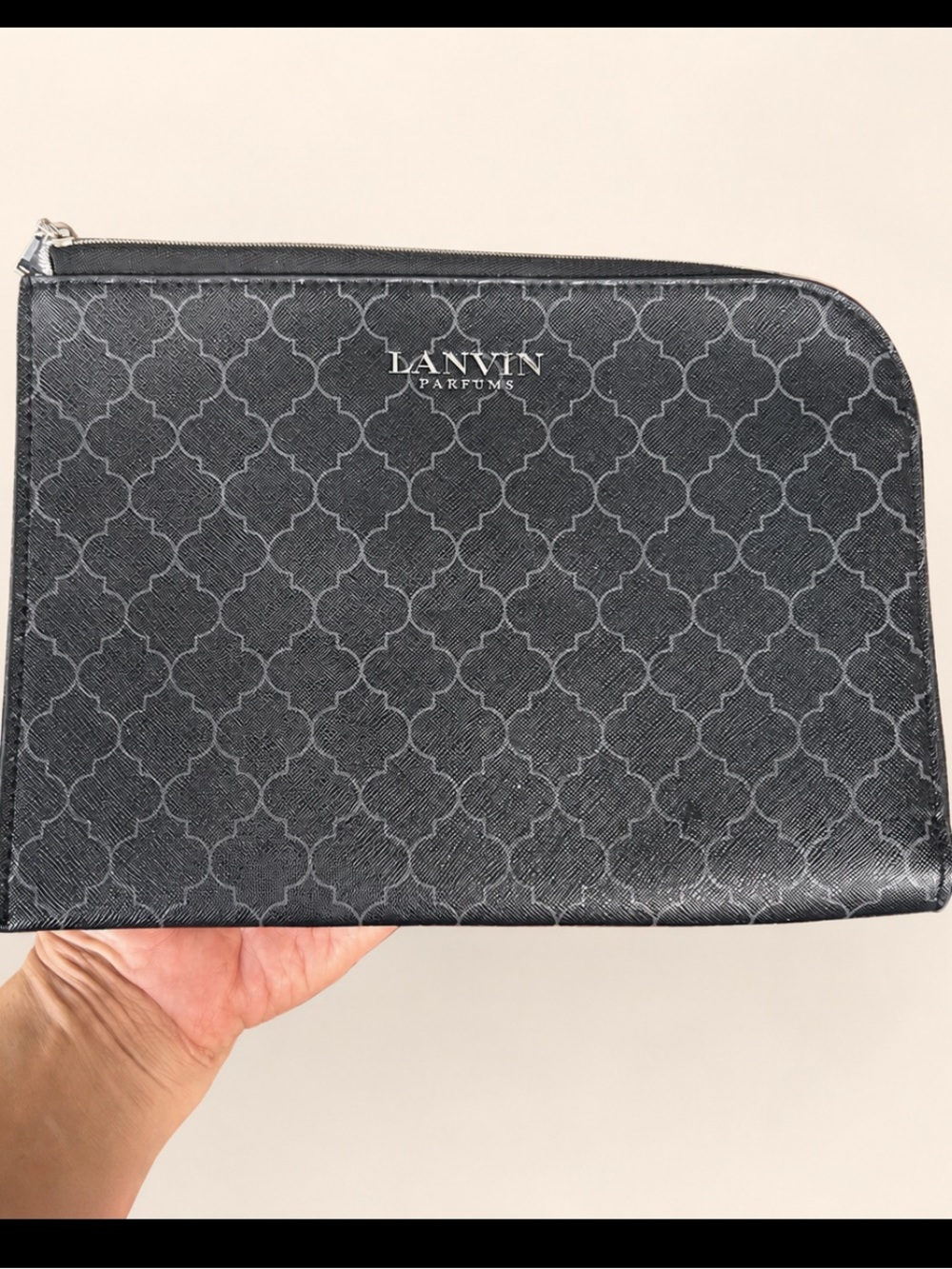 Lanvin travel airline Zip Toiletry bag/ Pouch NWOT